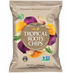 מקסי סנאקס צ'יפס ירקות טרופיים בתיבול רוזמרין ושום 100 גרם  MAXI SNACKS